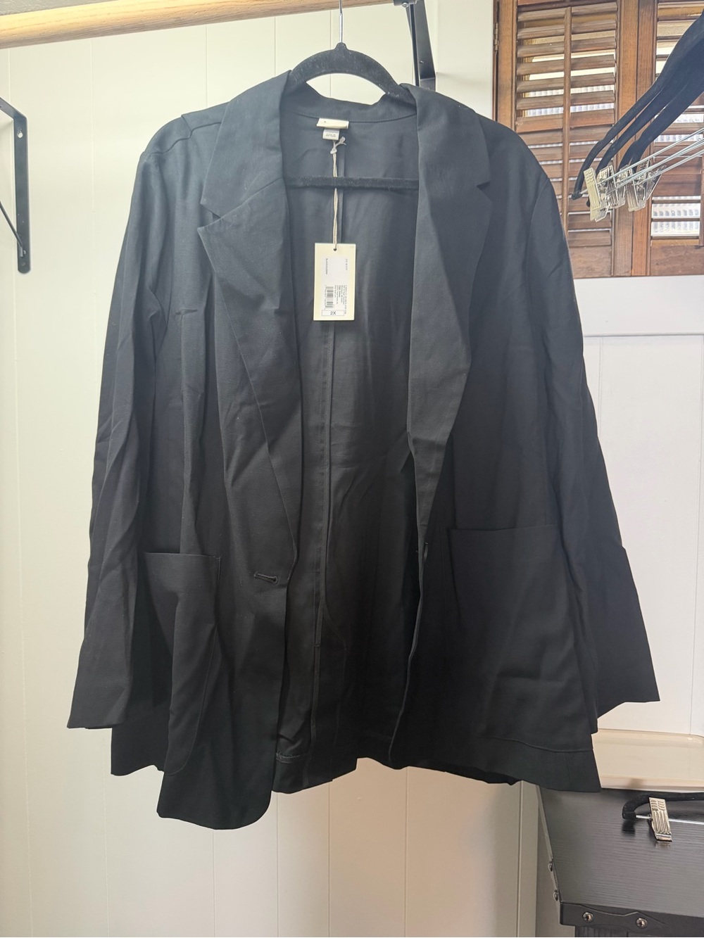 a new day Black Open-Front Blazer Jacket